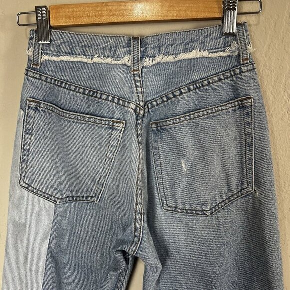 Reformation Skinny Patch Jeans Torres Wash Patchwork High Rise Size 23 - Picture 6 of 13